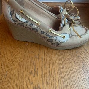 Sperry Top Sider Leopard Print Wedge